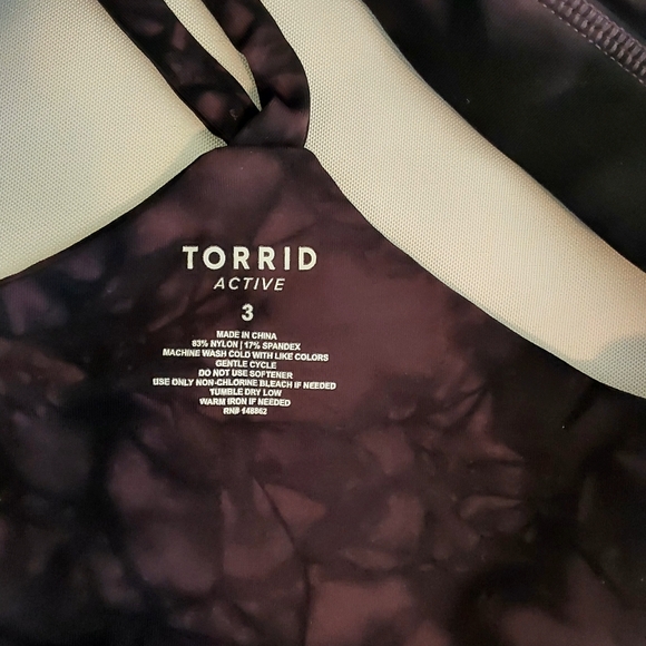 TORRID Space-Dye Knit Crop Active sport bra - Picture 5 of 7